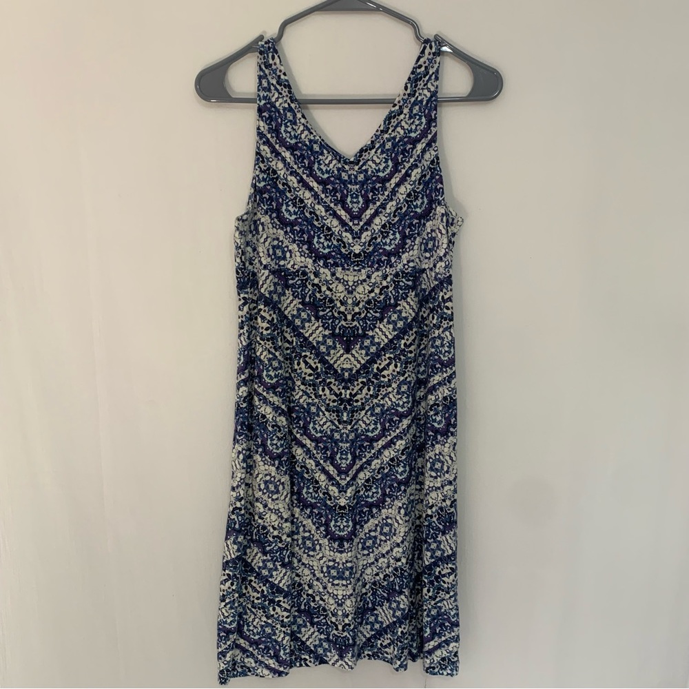 EUC ATHLETA Tank Dress XSmall A-Symeterical SOFT & STRETCHYSummer Spring